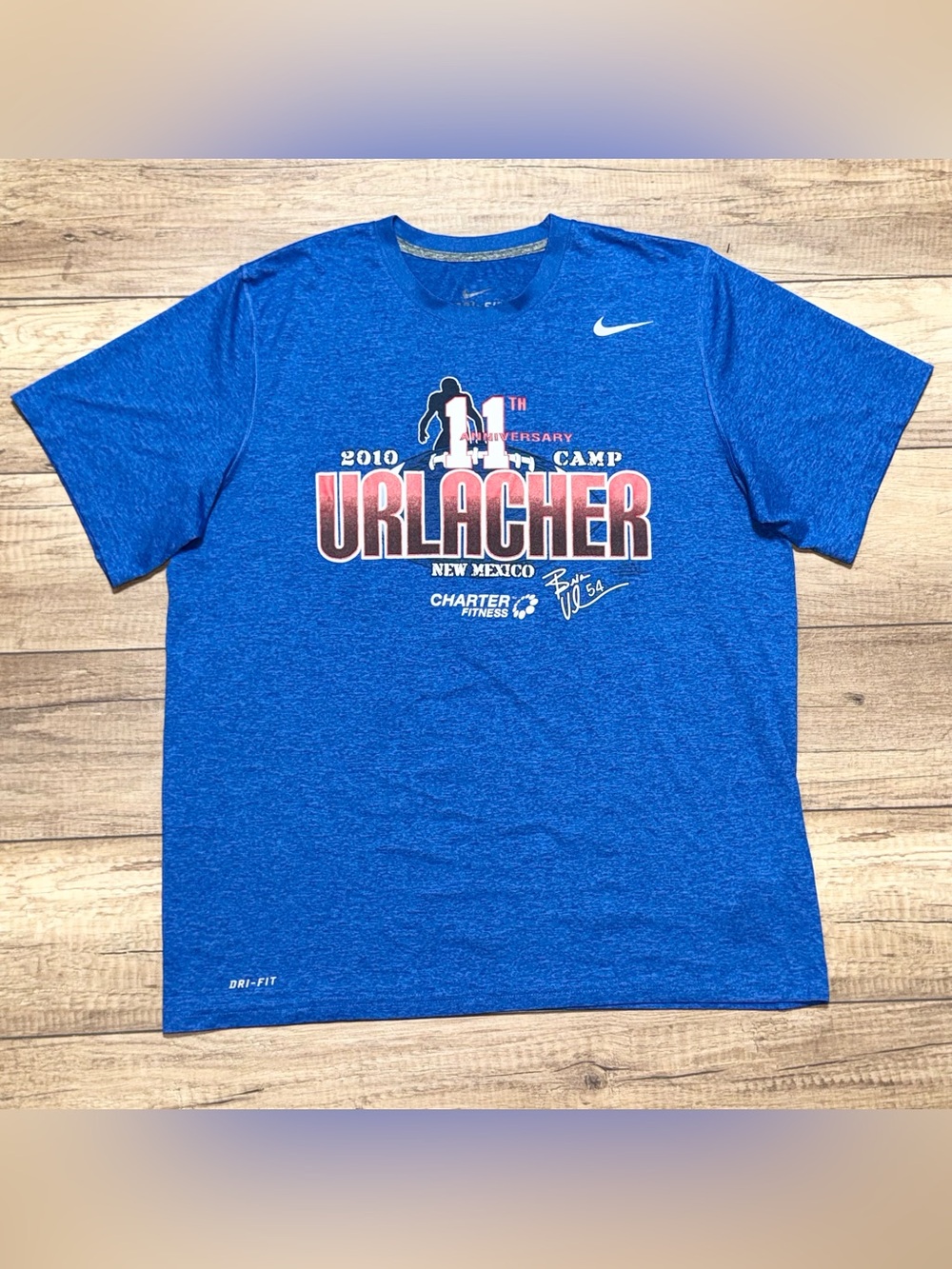 Nike Dri Fit Brian Urlacher Camp 2010 Chicago Bears Athletic T Shirt Adult L